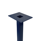 2 inch square modern mailbox post in Nauti Blue finish