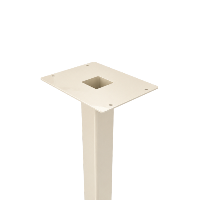 2 inch square modern mailbox post in Para Crema finish
