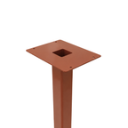 2 inch square modern mailbox post in Terra Cotta finish