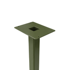 2 inch square modern mailbox post in Warm Olive finish