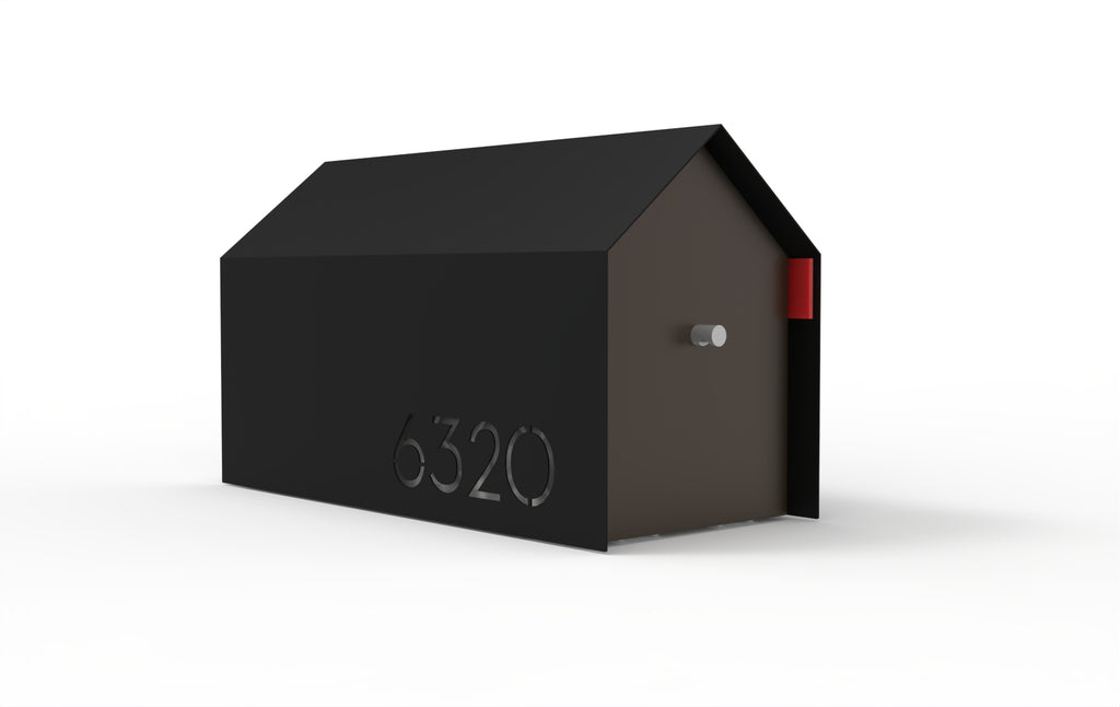 Bailey Custom Modern Mailbox | Post Mounted