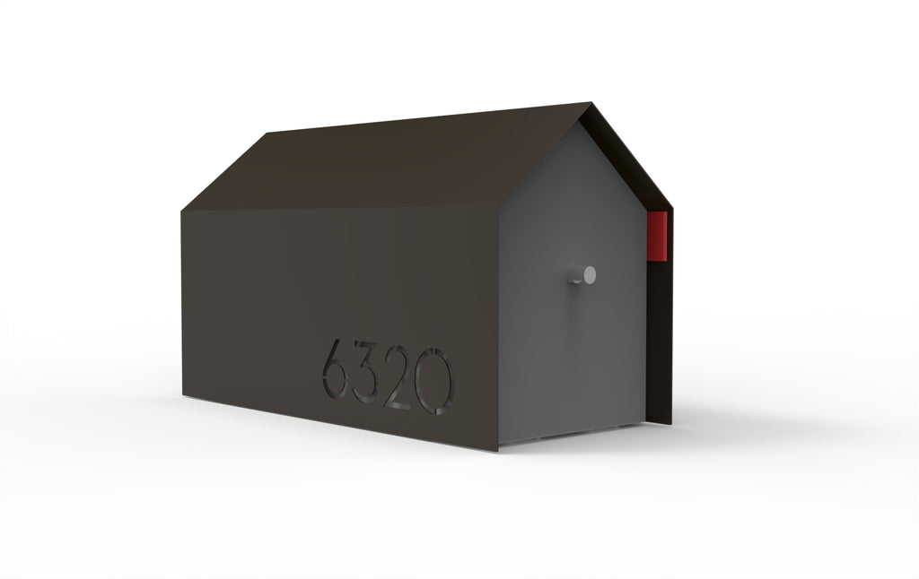 Bailey Custom Modern Mailbox | Post Mounted