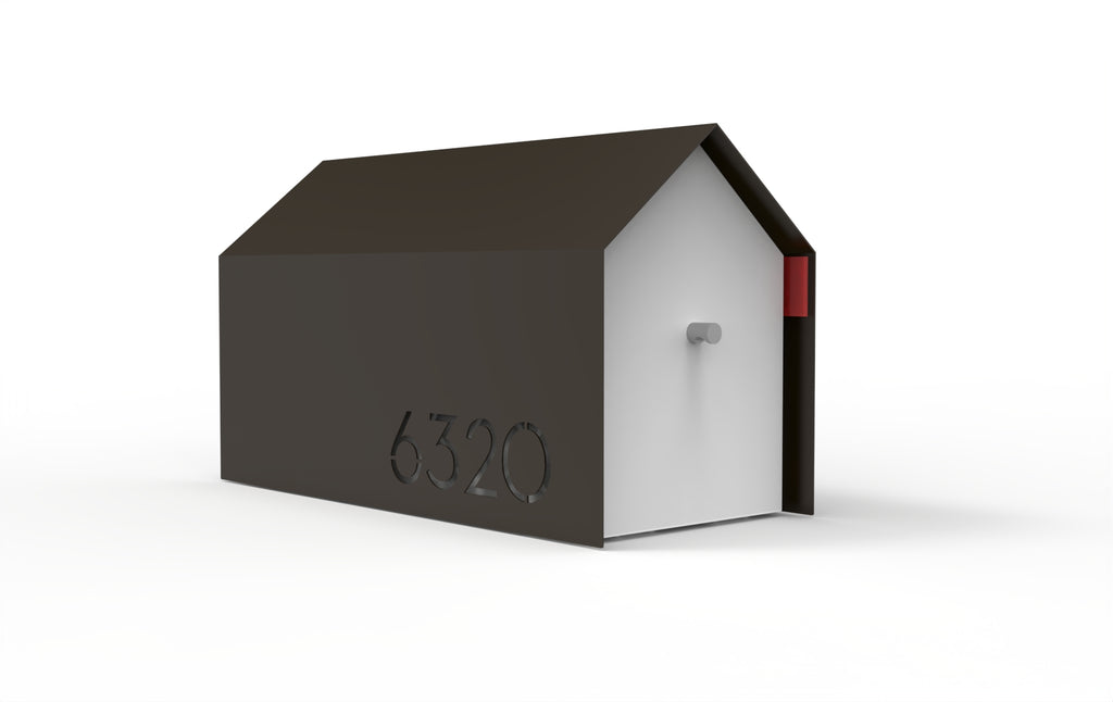 Bailey Custom Modern Mailbox | Post Mounted