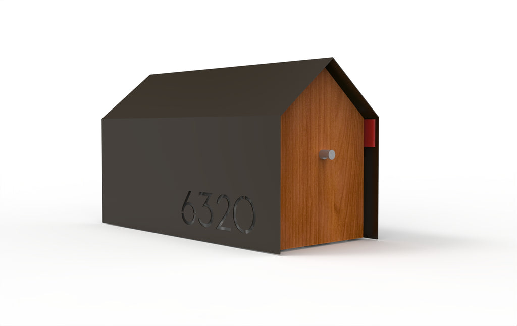 Bailey Custom Modern Mailbox | Post Mounted
