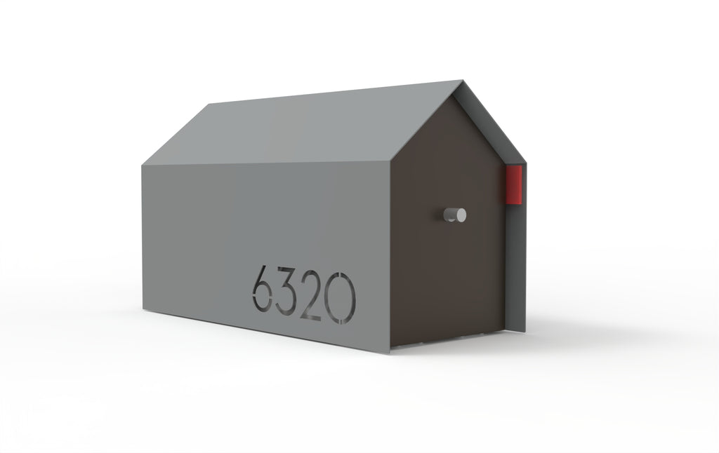 Bailey Custom Modern Mailbox | Post Mounted