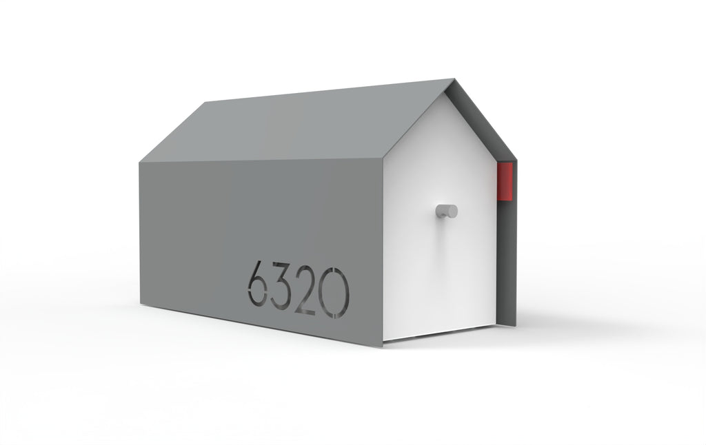 Bailey Custom Modern Mailbox | Post Mounted