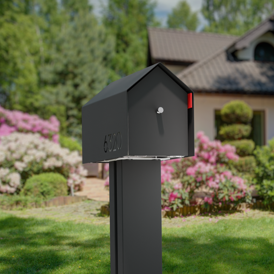 Bailey Custom Modern Mailbox | Post Mounted