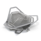 Fireflower Original firepit shown with grill accessory