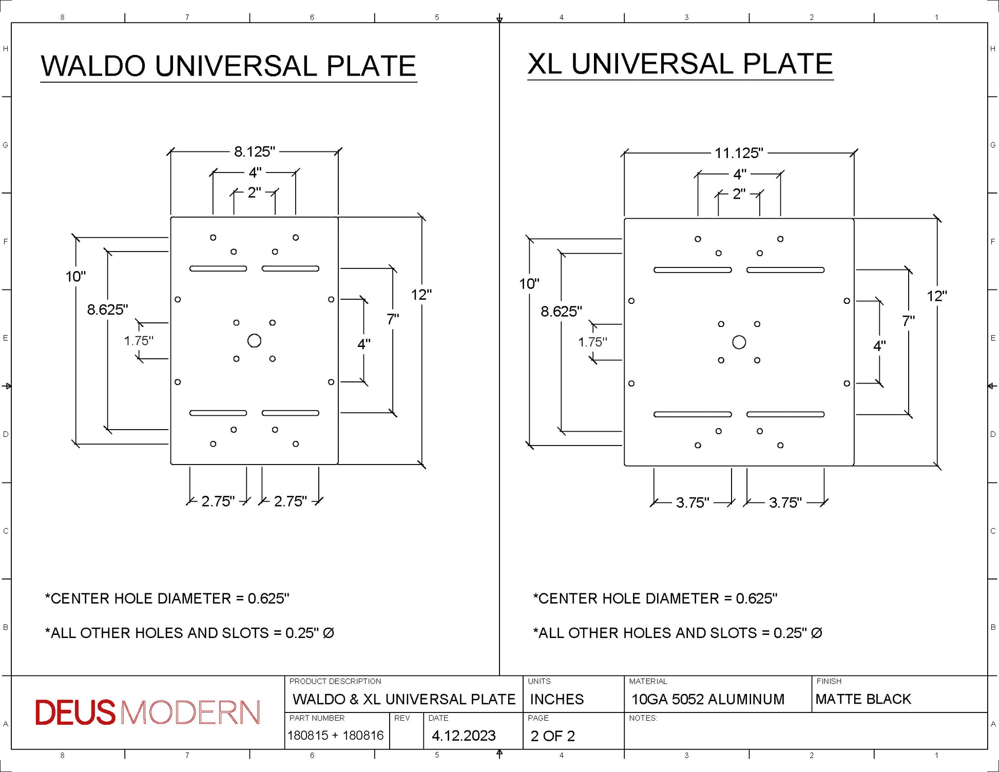 Universal Mailbox Mounting Plate