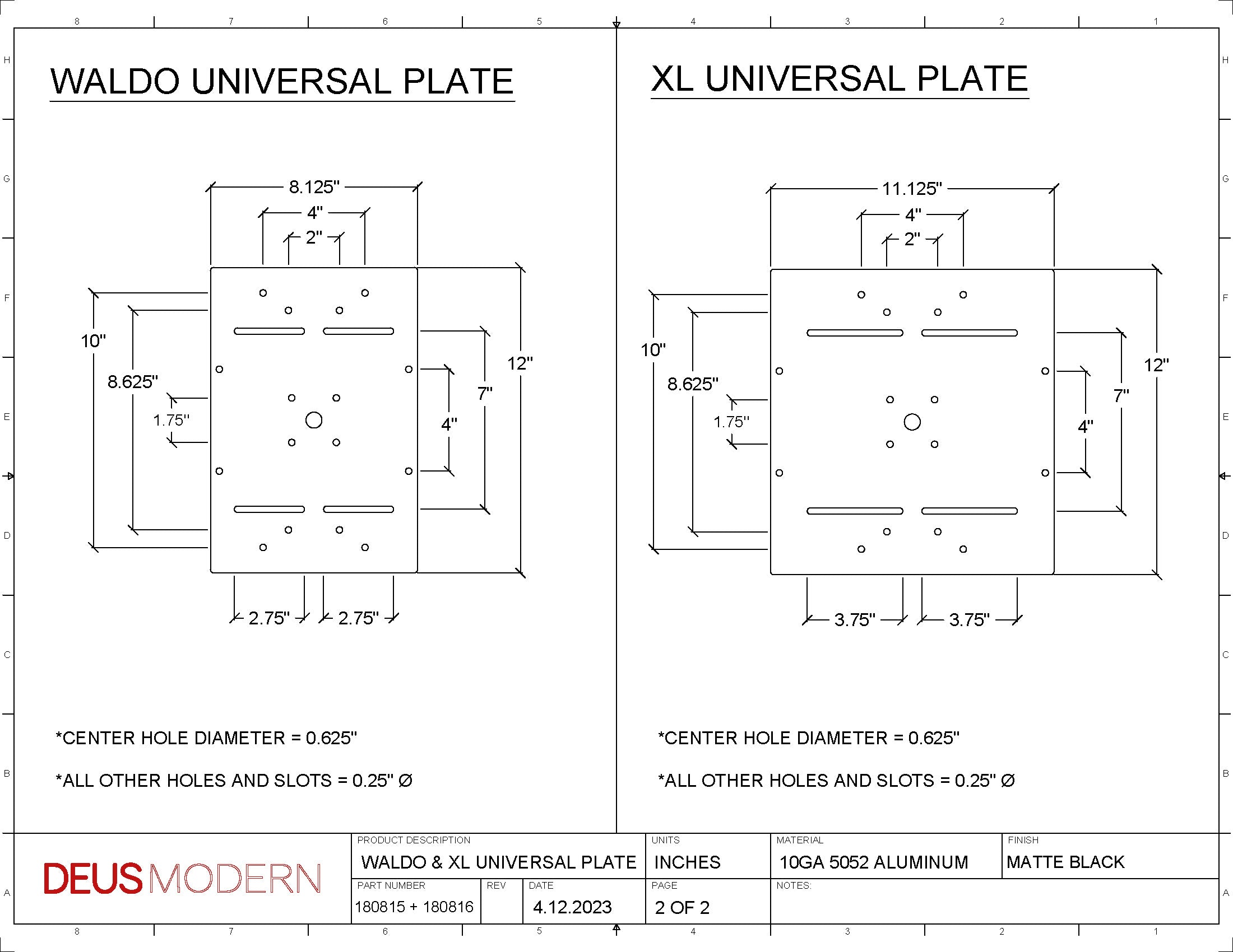 Universal Mailbox Mounting Plate