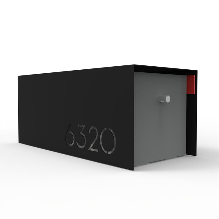 Waldo Custom Modern Mailbox w/ Rear Access | Post Mounted