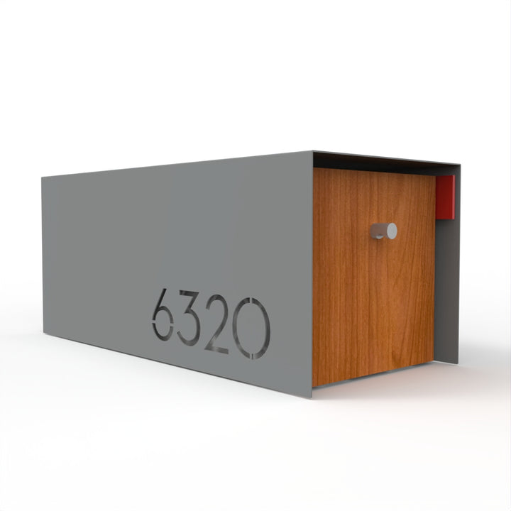 Waldo Custom Modern Mailbox w/ Rear Access | Post Mounted