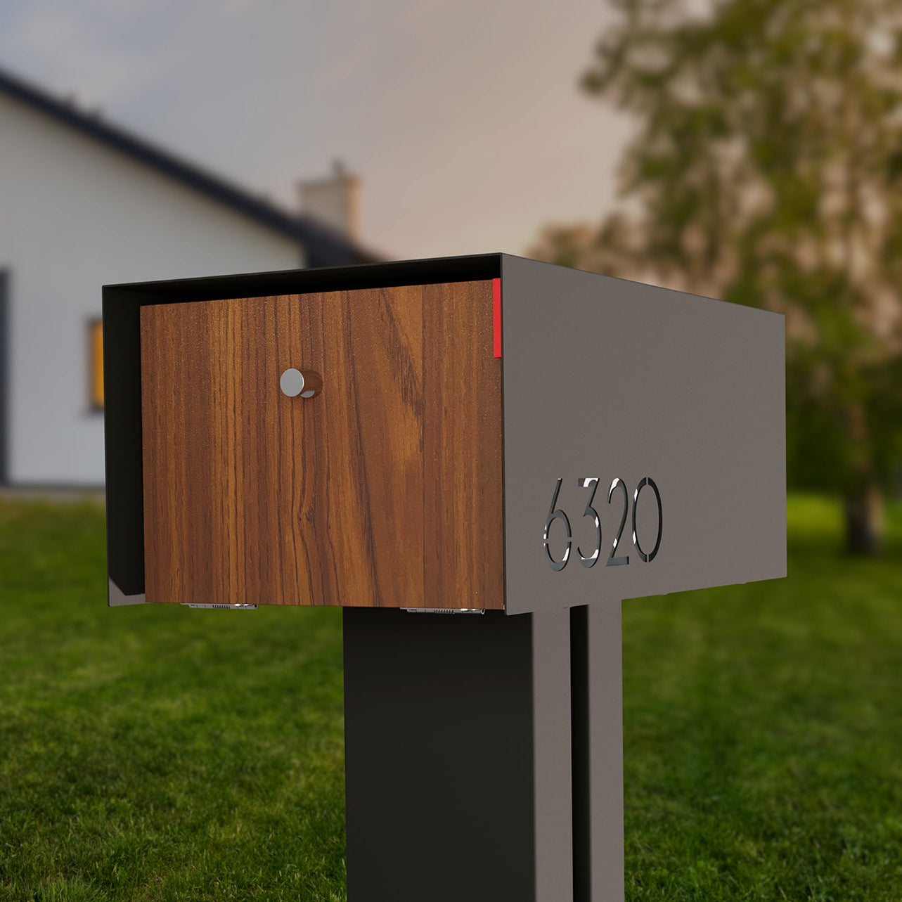 Waldo XL Custom Modern Mailbox | Post Mounted
