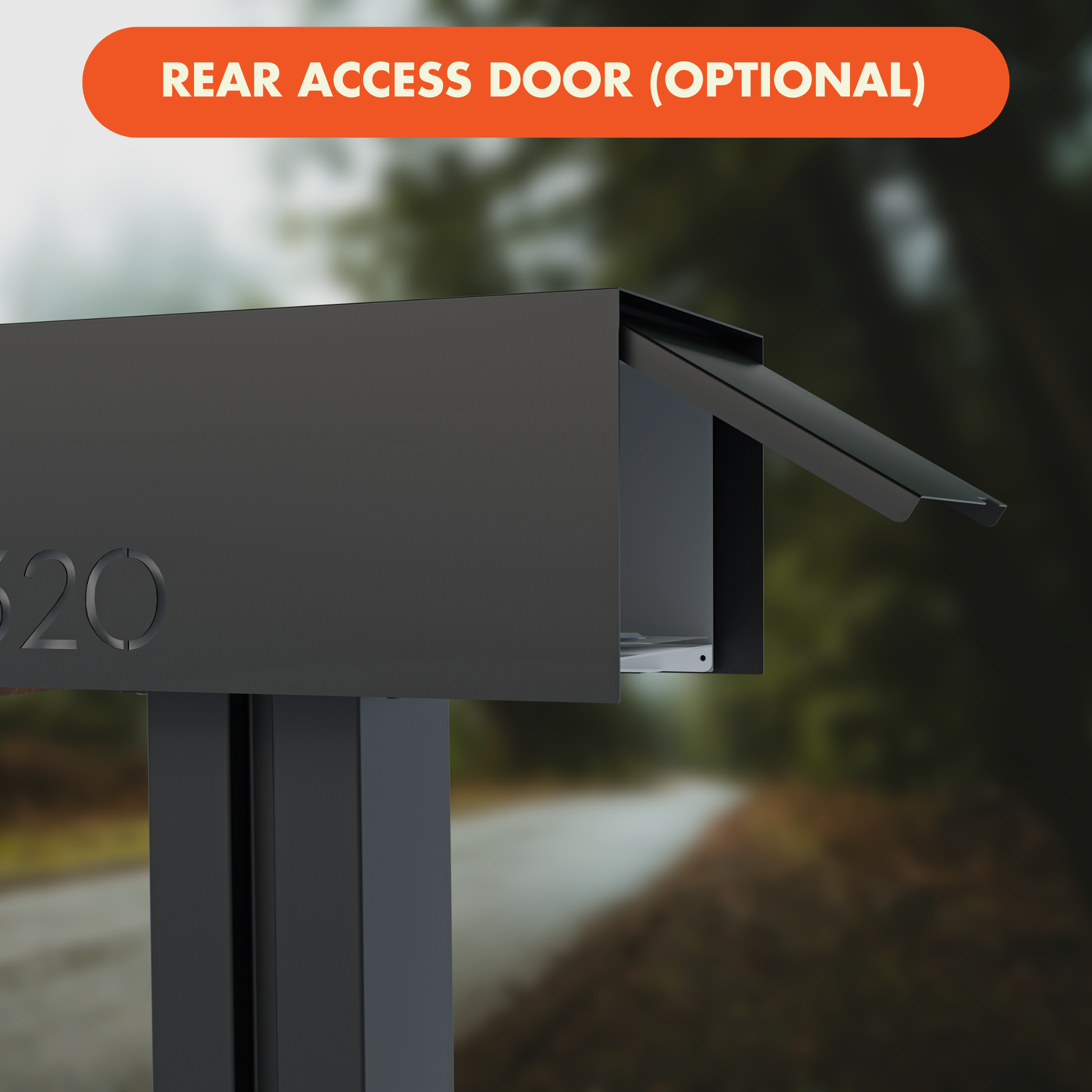 Waldo Custom Modern Mailbox | Post Mounted