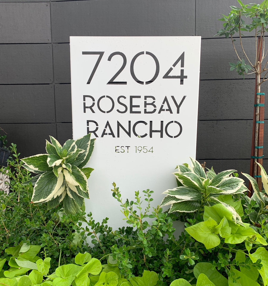 Stand-Up Address Sign